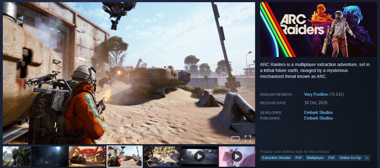 😮 ARC: Raiders = L4D + PUBG + Shadow of the Colossus
