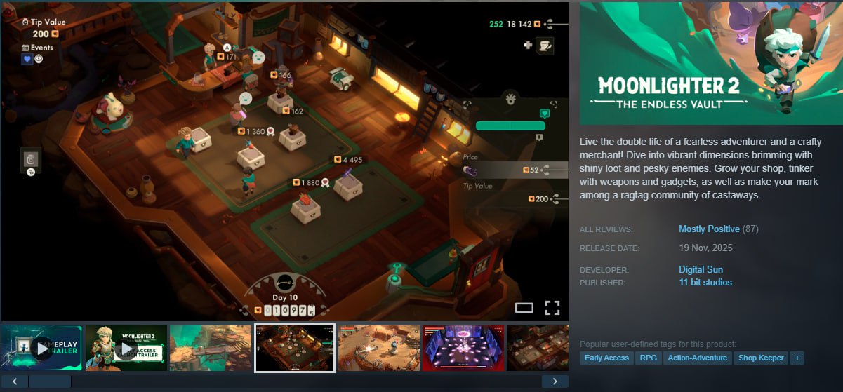 🎮 Moonlighter 2: The Endless Vault